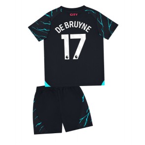 Manchester City Kevin De Bruyne #17 Koszulka Trzecich Dziecięca 2023-24 Krótki Rękaw (+ Krótkie spodenki)